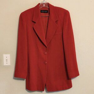 Vintage Linda Allard - Ellen Tracy  Red Collared Blazer / Jacket - Size 8